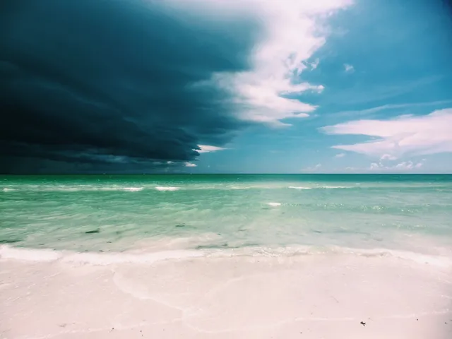 Coastal storm clouds over the Gulf near Sarasota, Florida